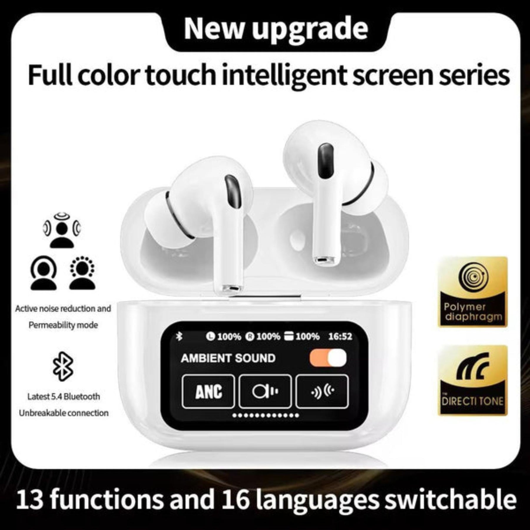 Latest AirPods Pro 3rd Generation with Touch Display| ANC & ENC